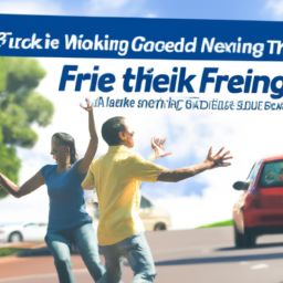 Freeking Traffic Net running around aimlessly with arms out in the road with cars going by